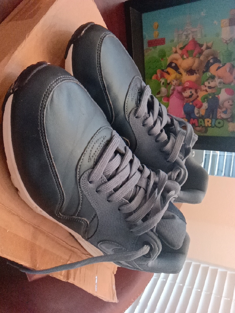 Nike Men's Gray Lace-Up Sneakers